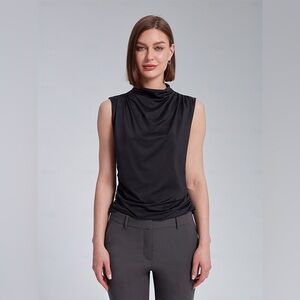 Adrienne Vittadini Black Sleeveless Blouse